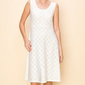 NWT Urban Diction | White Eyelet Sleeveless Dress- L